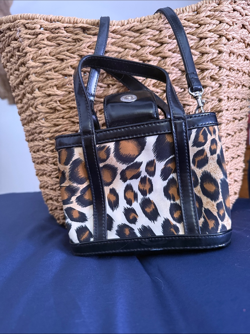 Leopard Print Mini Tote Bag
